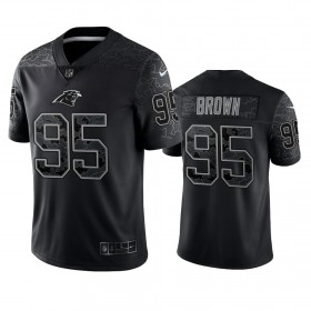 Maillot Homme Carolina Panthers Derrick Brown 95 Noir Reflective Limited